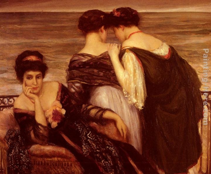 Henry Caro-Delvaille Sur La Terrasse, Biarritz